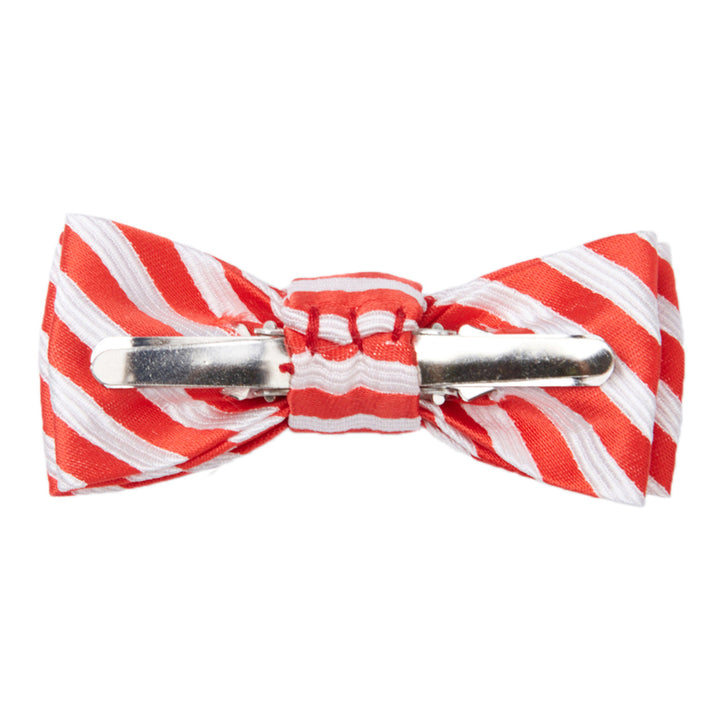 Kid's Candy Cane Stripe Clip-On Bow Tie