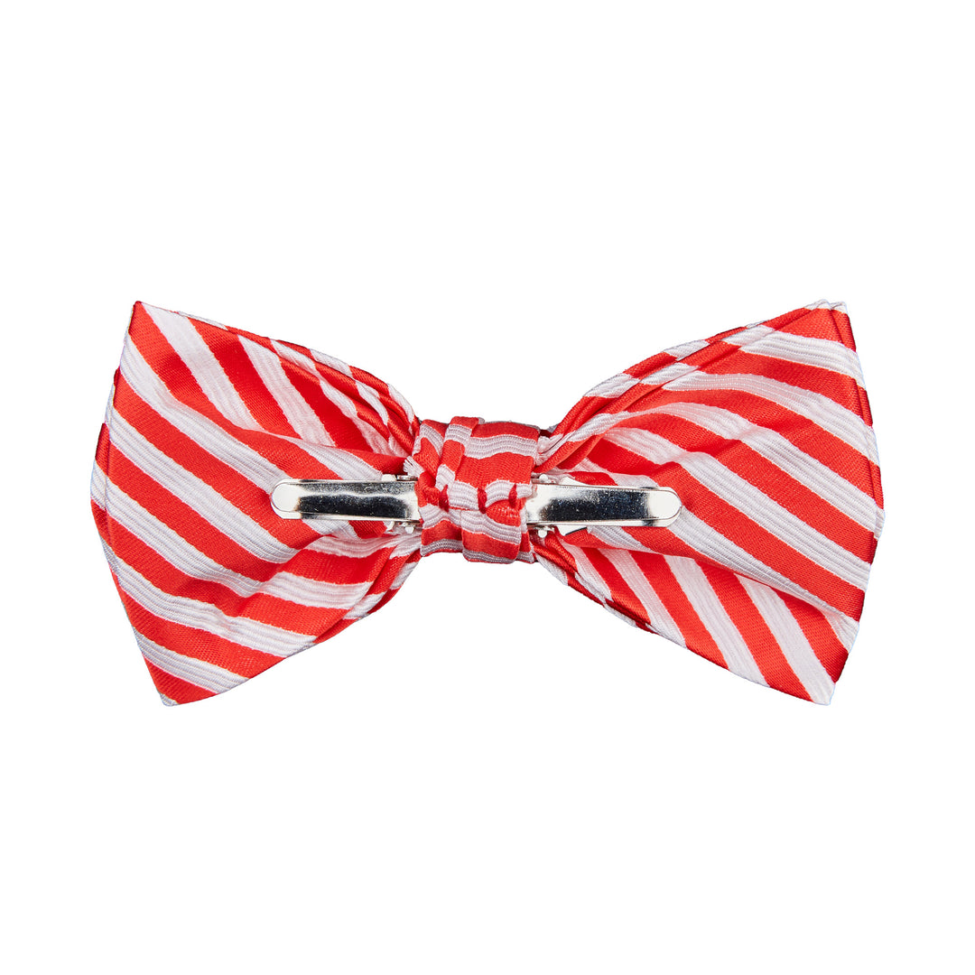 Candy Cane Stripe Clip-On Bow Tie