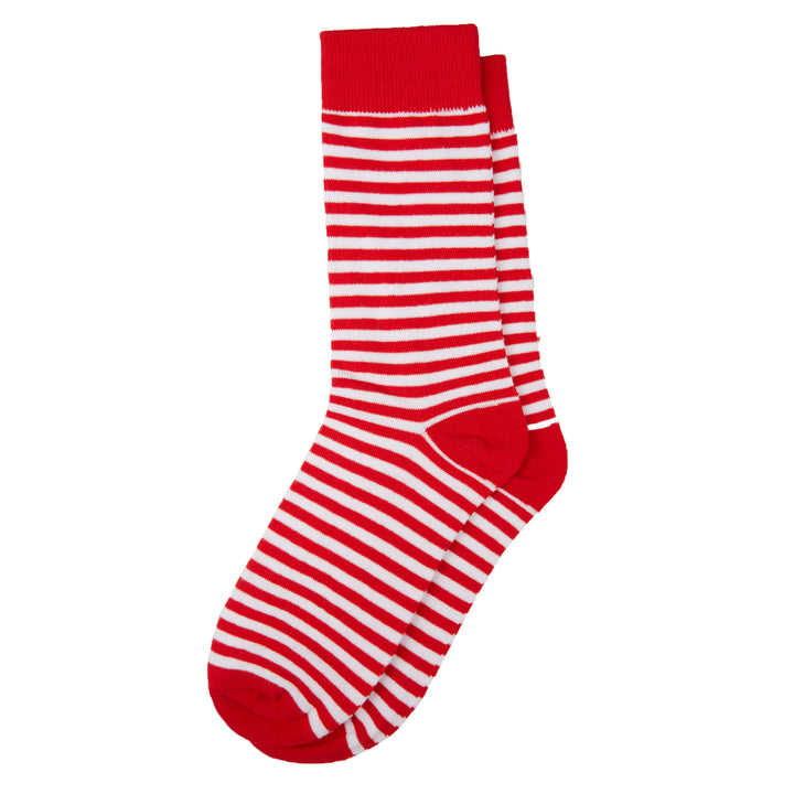 Kids' Candy Cane Red and White Stripe Socks