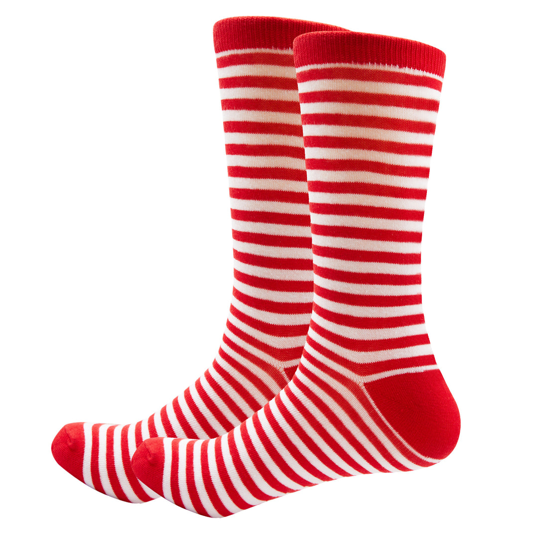 Kids' Candy Cane Red and White Stripe Socks