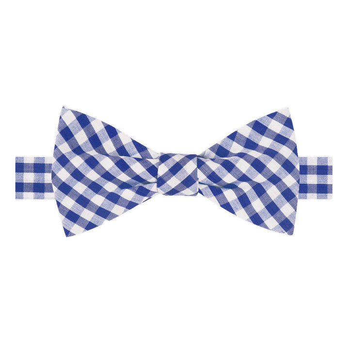 Gingham Self-Tie Bow Tie - Royal Blue