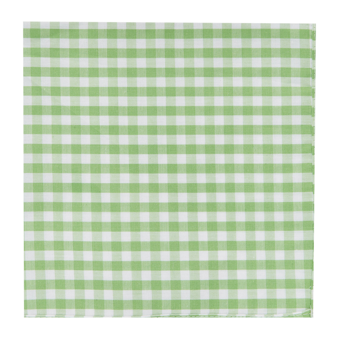 Wedding Gingham Pocket Square - Lime Green