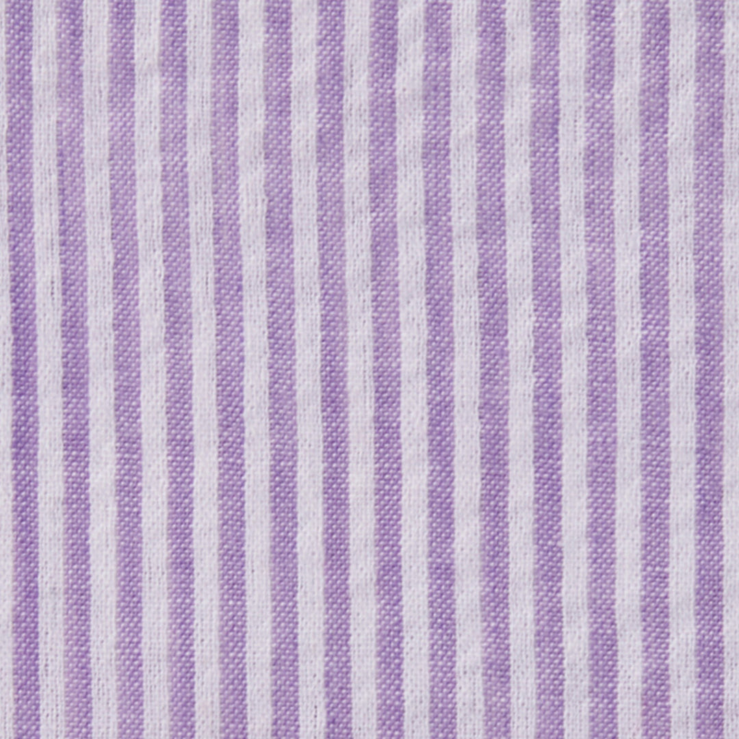 Seersucker Striped Banded Bow Tie - Lavender