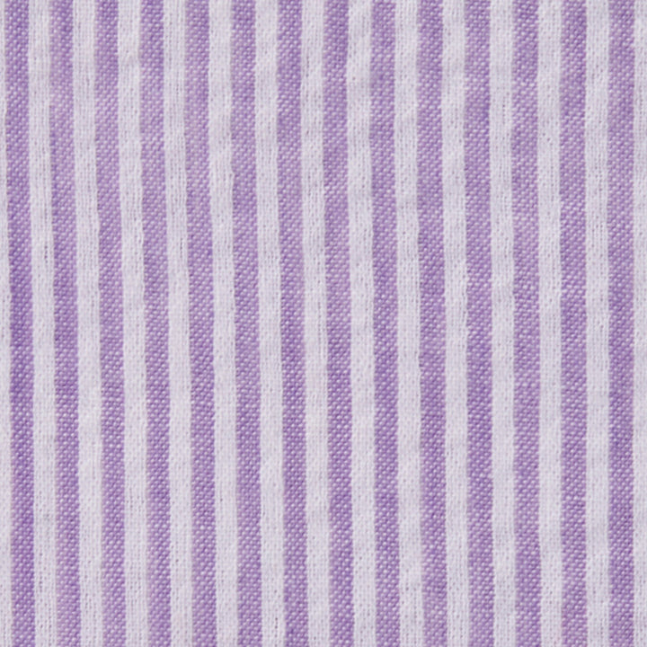 Seersucker Striped Banded Bow Tie - Lavender