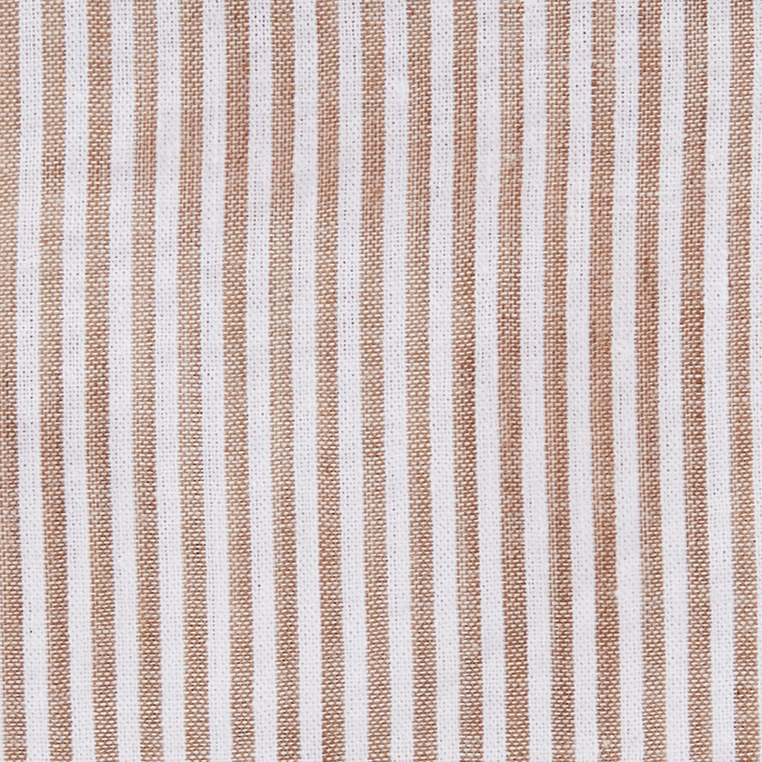 Seersucker Striped Banded Bow Tie - Beige