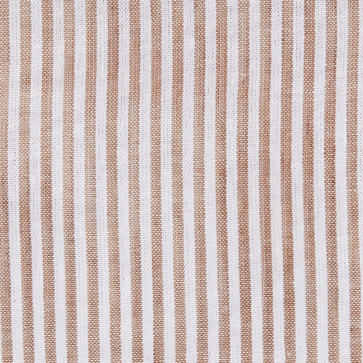 Seersucker Striped Banded Bow Tie - Beige