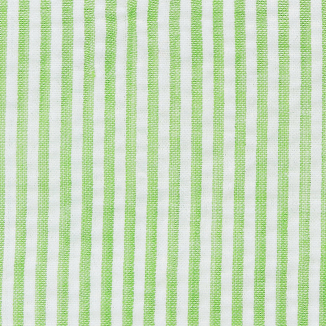 Seersucker Striped Banded Bow Tie - Green