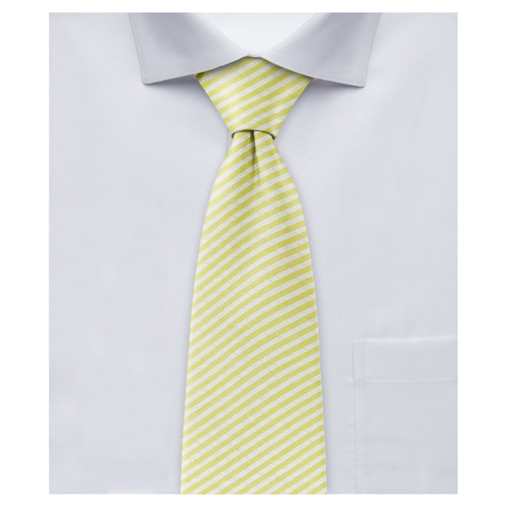 Kid's Prep Seersucker Striped Tie - Yellow