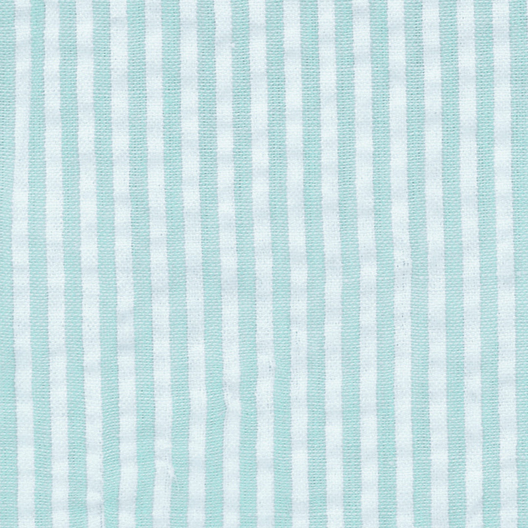 Kid's Seersucker Striped Banded Bow Tie - Turquoise
