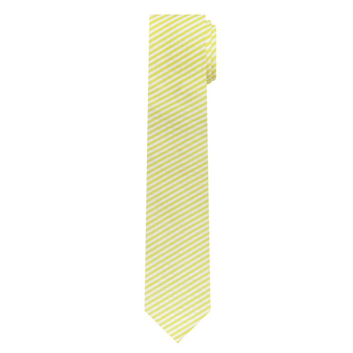 Kid's Prep Seersucker Striped Tie - Yellow