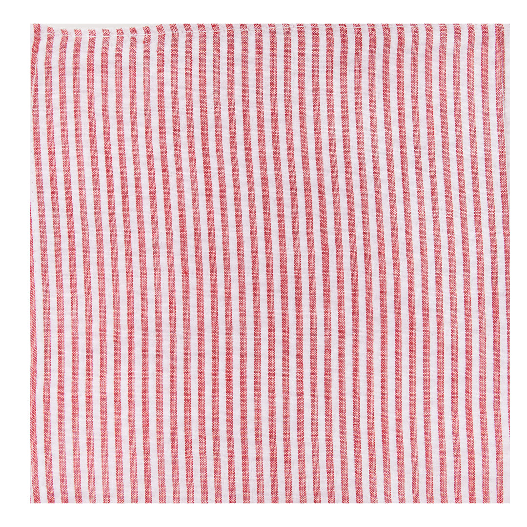 Wedding Seersucker Striped Pocket Square - Red