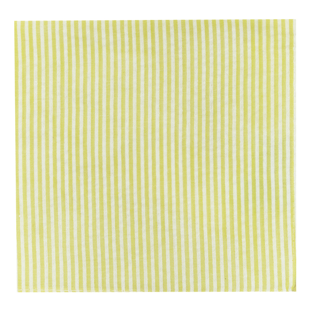 Wedding Seersucker Striped Pocket Square - Yellow