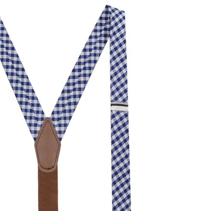 Gingham Suspenders - Royal Blue