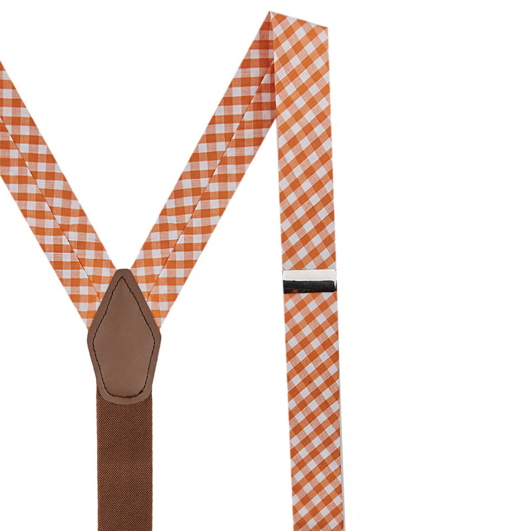 Gingham Suspenders - Orange
