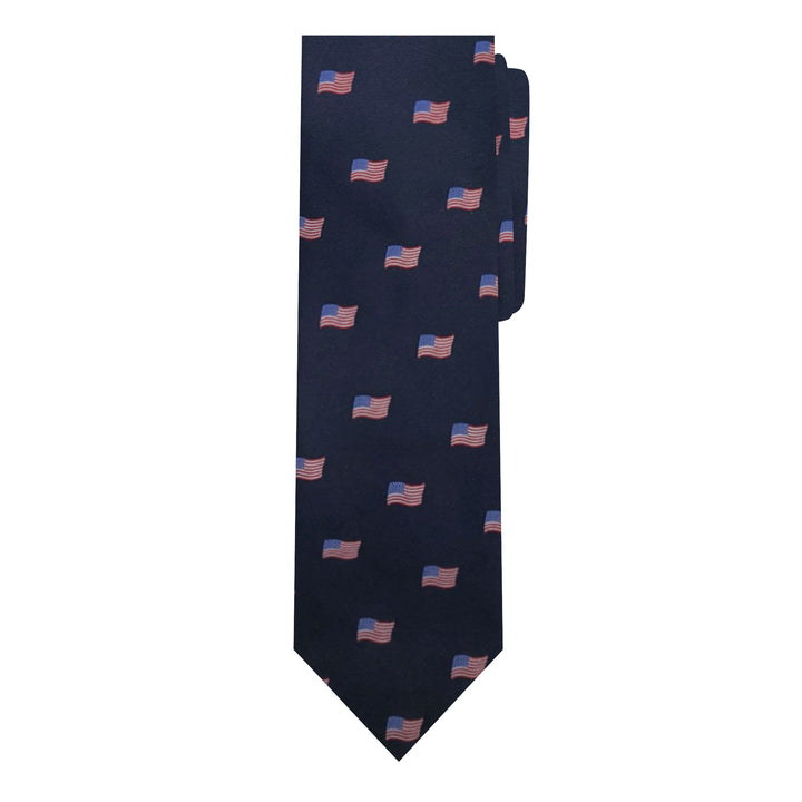American Flags Navy Extra Long Tie