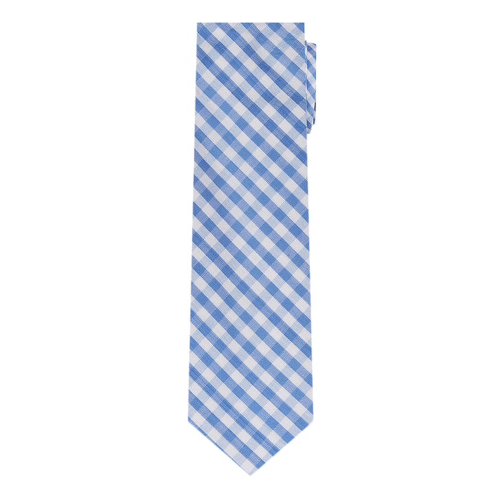 Gingham Tie - Light Blue