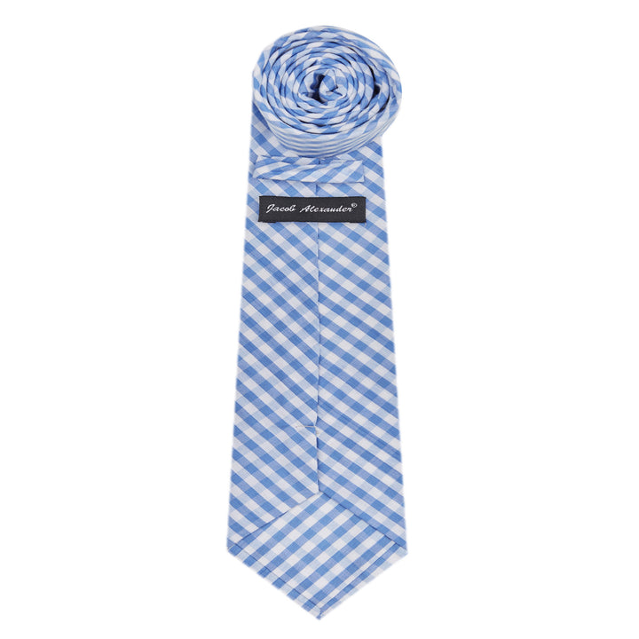 Gingham Tie - Light Blue