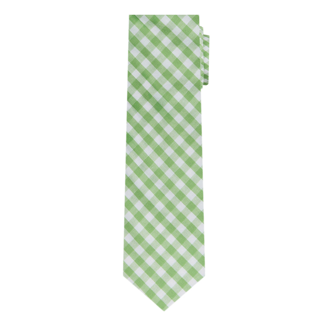 Gingham Tie - Lime Green
