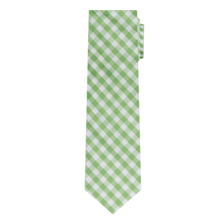 Gingham Tie - Lime Green