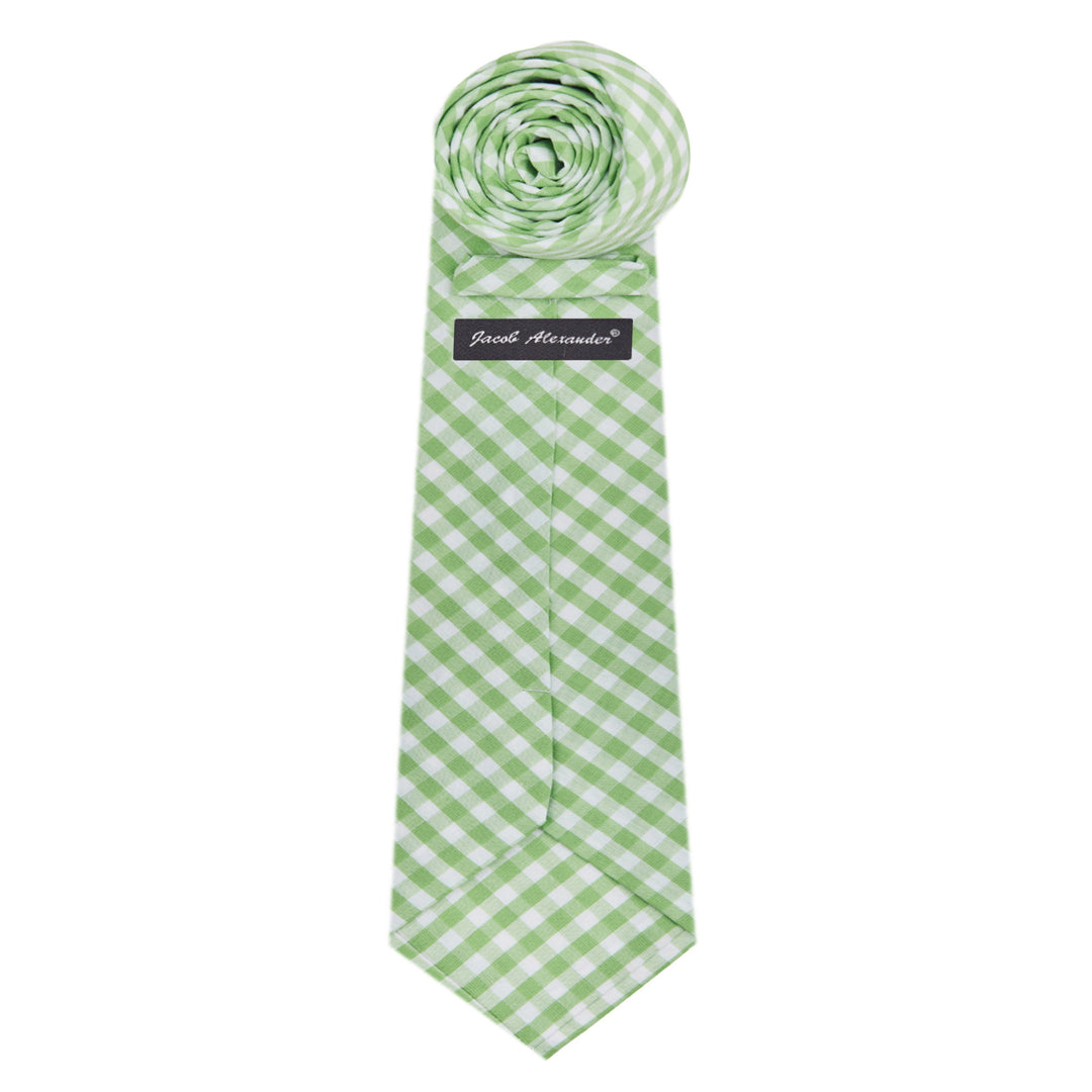 Gingham Tie - Lime Green