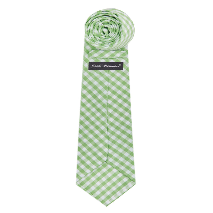 Gingham Tie - Lime Green
