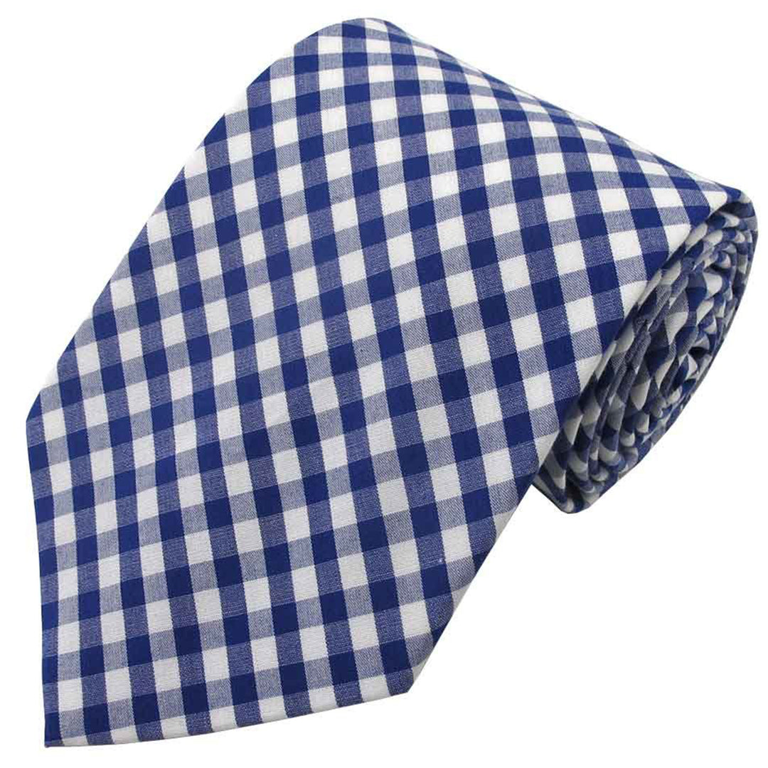 Kid's Prep Gingham Tie - Royal Blue