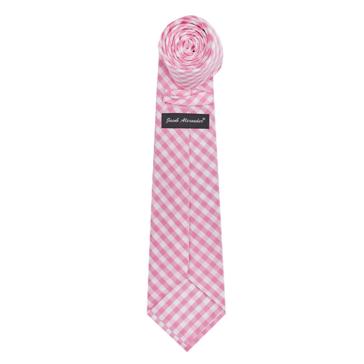 Kid's Prep Gingham Tie - Pink