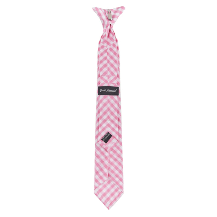 Kid's Gingham 14" Clip-On Tie - Pink