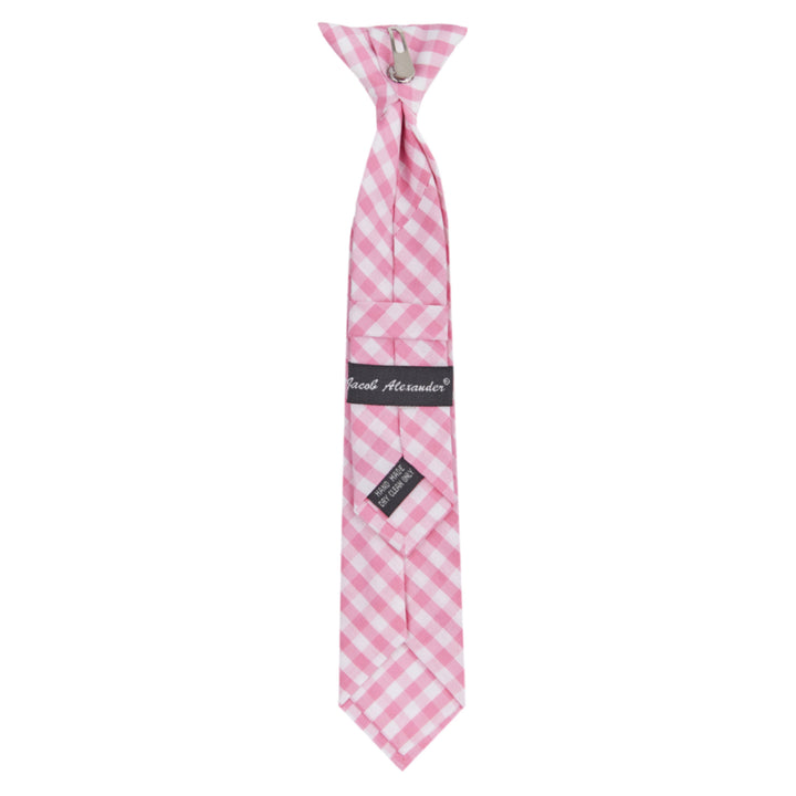 Kid's Gingham 11" Clip-On Tie - Pink
