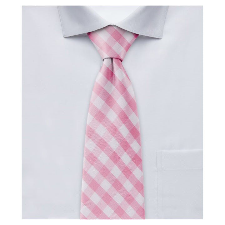 Kid's Gingham 11" Clip-On Tie - Pink