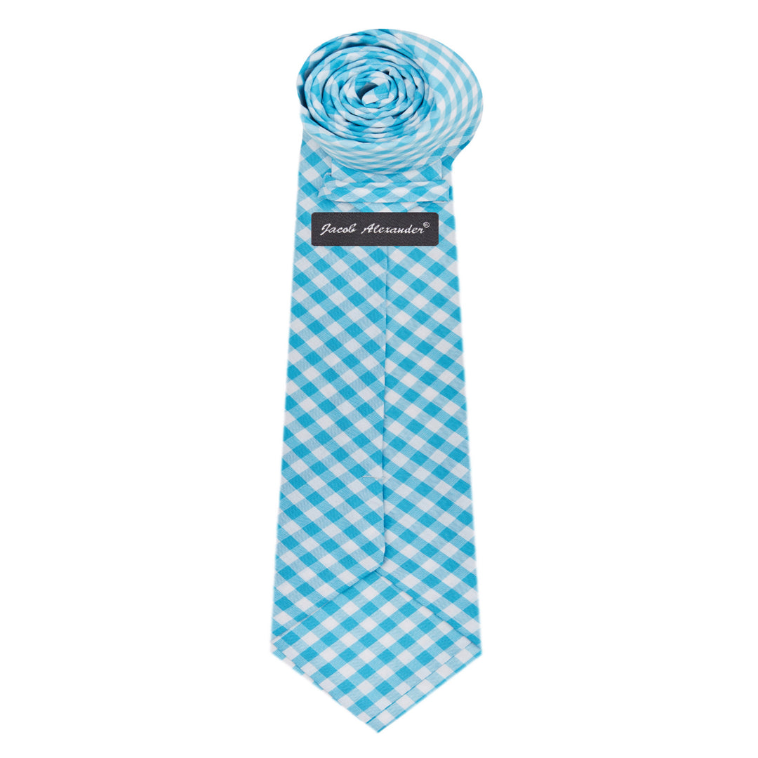 Gingham Tie - Turquoise