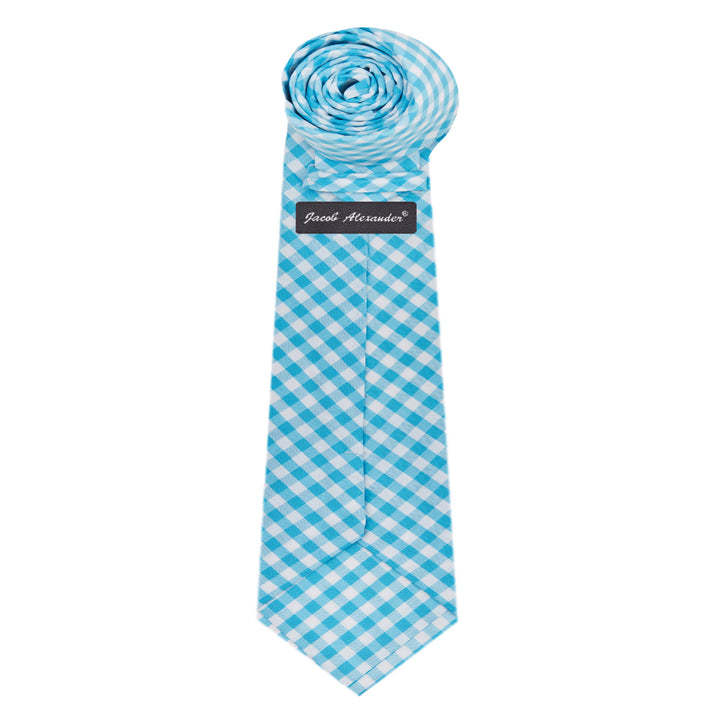 Gingham Tie - Turquoise