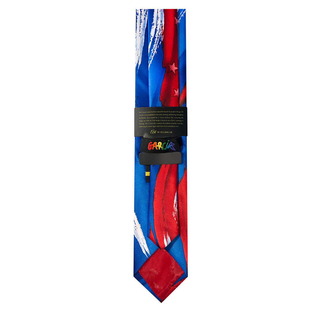 Jerry Garcia Patriotic Urban Cat Ghost Extra Long Tie