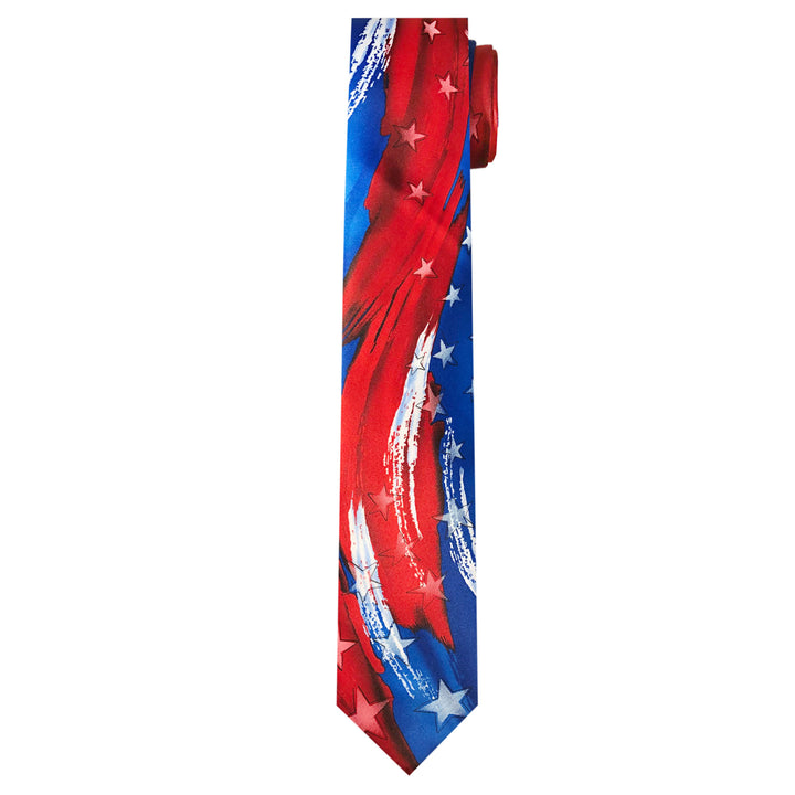 Jerry Garcia Patriotic Urban Cat Ghost Extra Long Tie