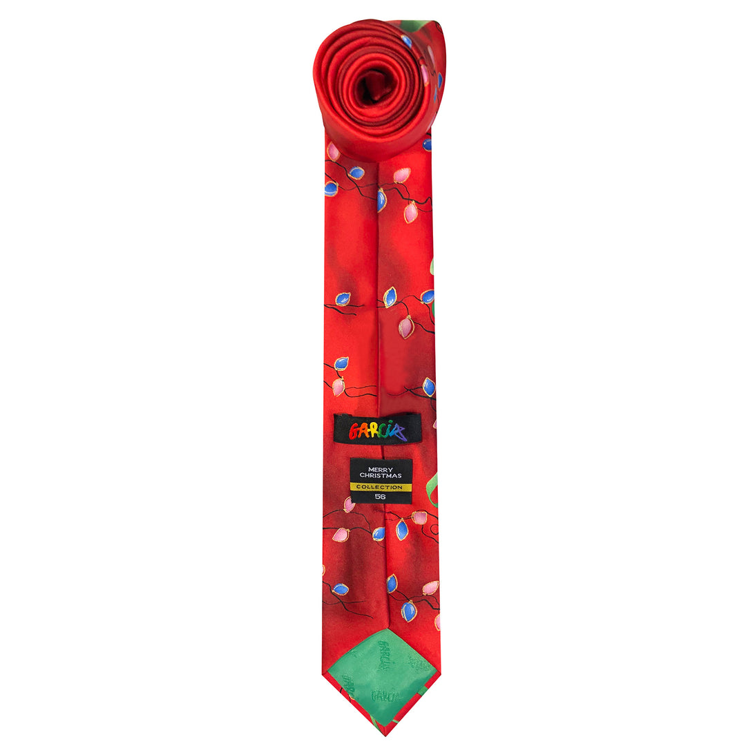 Jerry Garcia Christmas Light Bulbs Extra Long Tie
