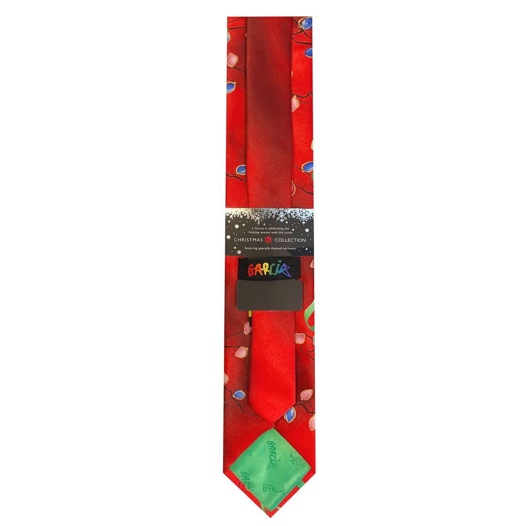 Jerry Garcia Christmas Light Bulbs Extra Long Tie