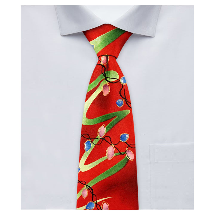 Jerry Garcia Christmas Light Bulbs Tie