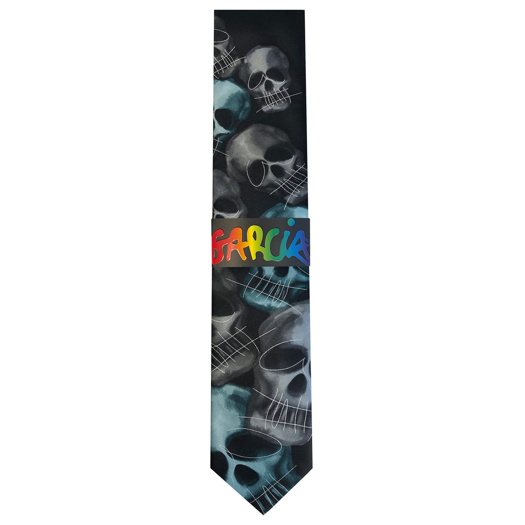 Jerry Garcia Halloween Skulls Tie - Black