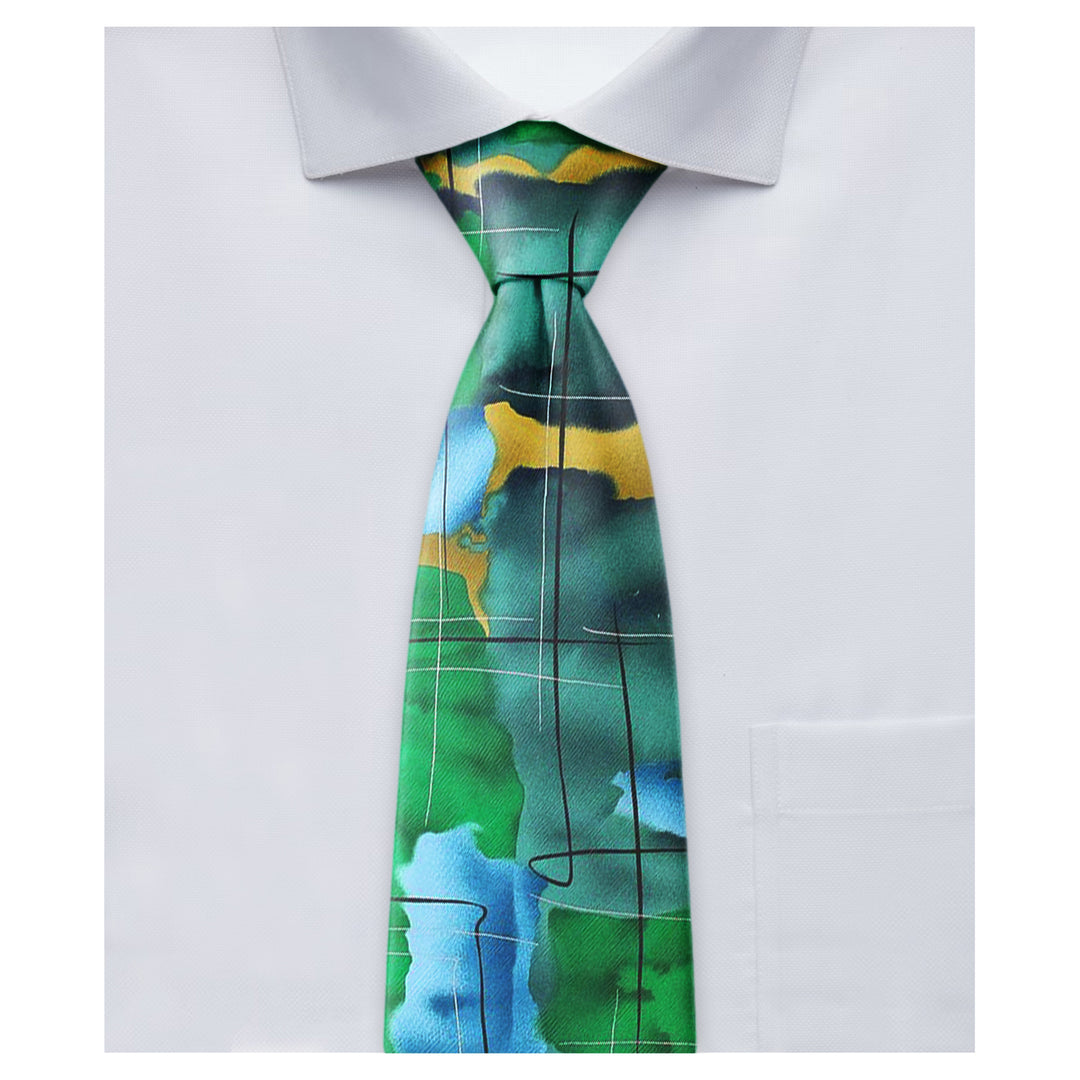 Jerry Garcia Robert Neurosis Tie - Green