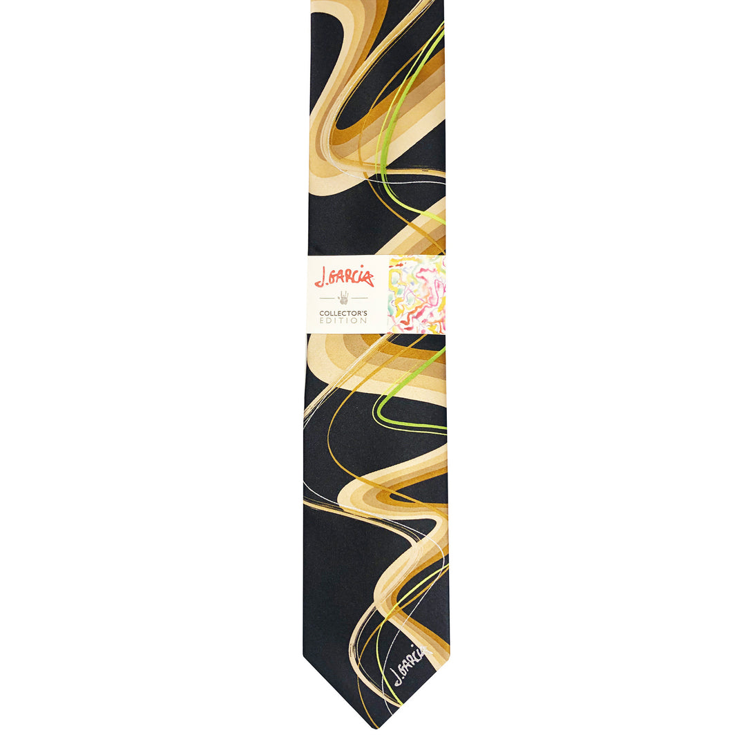 Jerry Garcia Swirly Lines and Colors Extra Long Tie