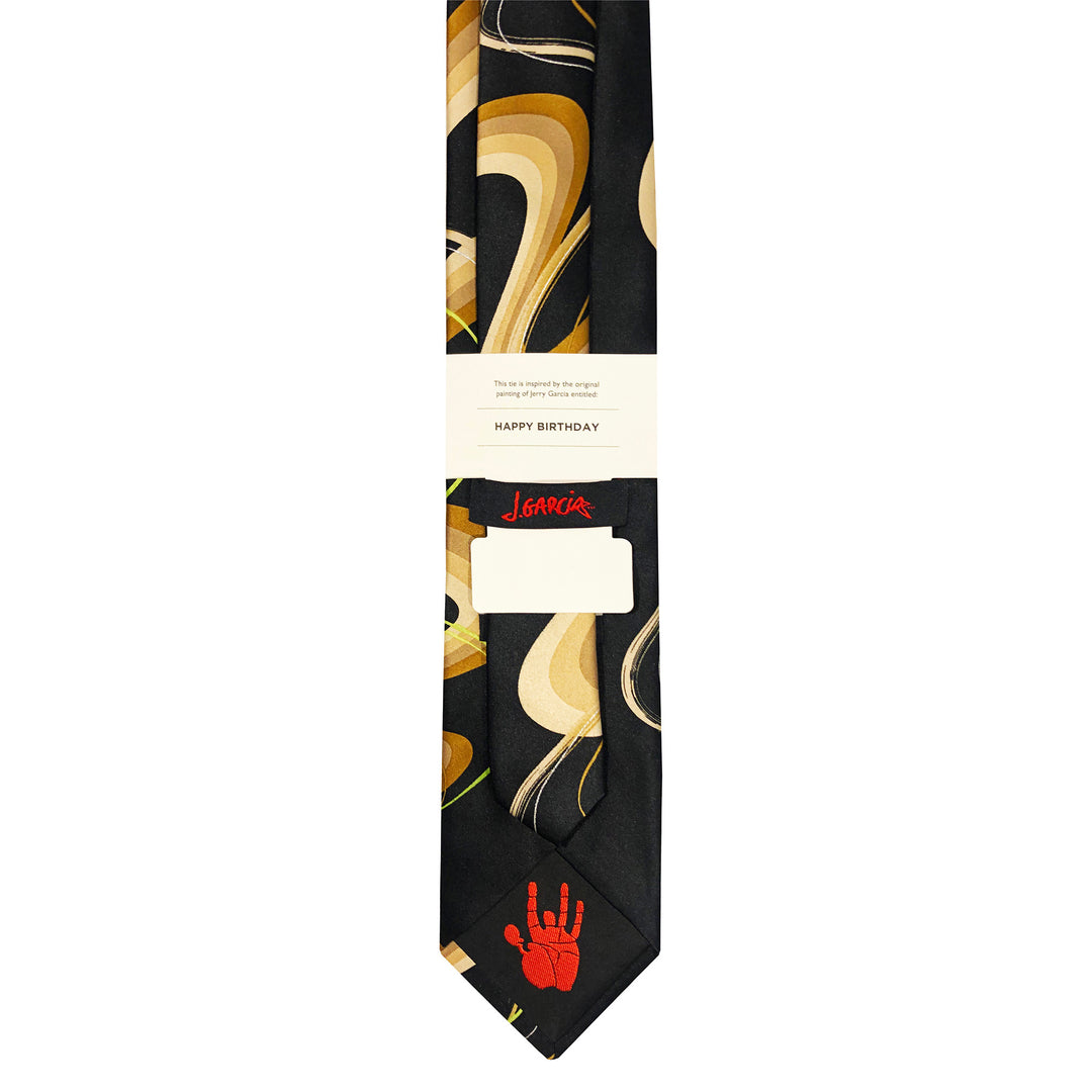 Jerry Garcia Swirly Lines and Colors Extra Long Tie