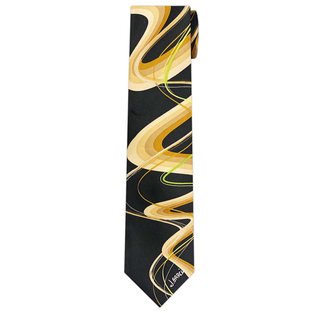 Jerry Garcia Swirly Lines and Colors Extra Long Tie