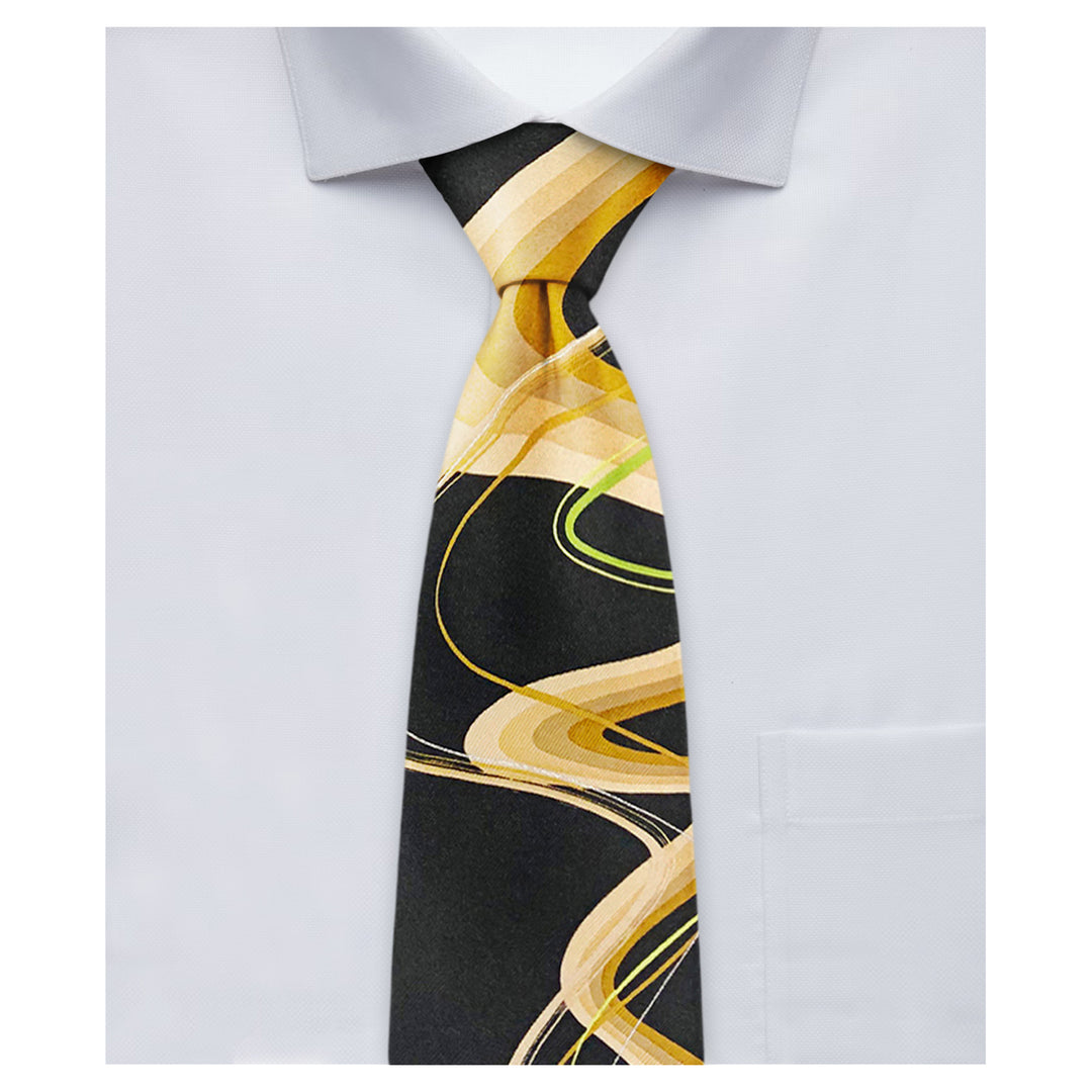 Jerry Garcia Swirly Lines and Colors Extra Long Tie