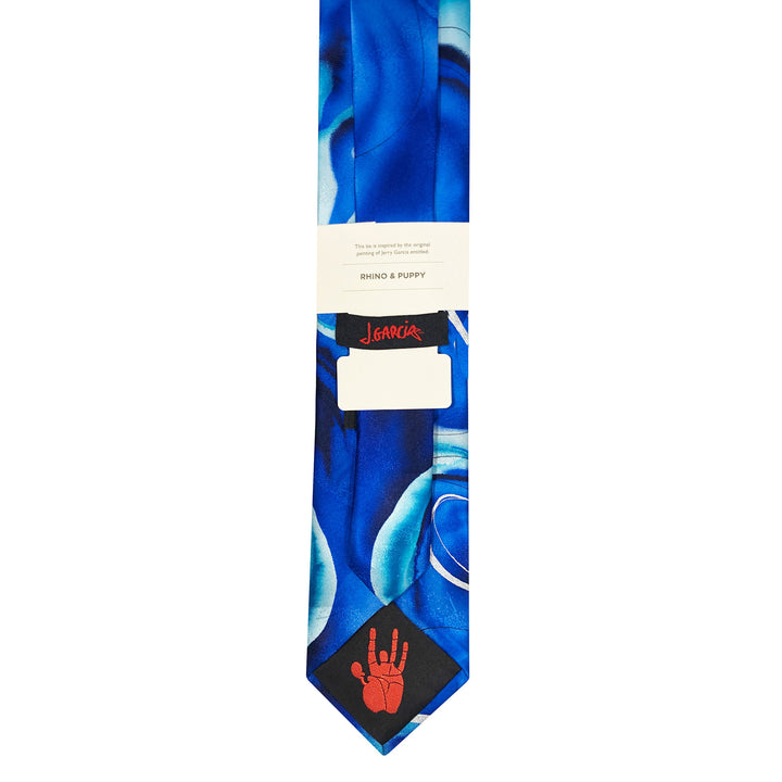 Jerry Garcia Rhino and Puppy Tie - Aqua