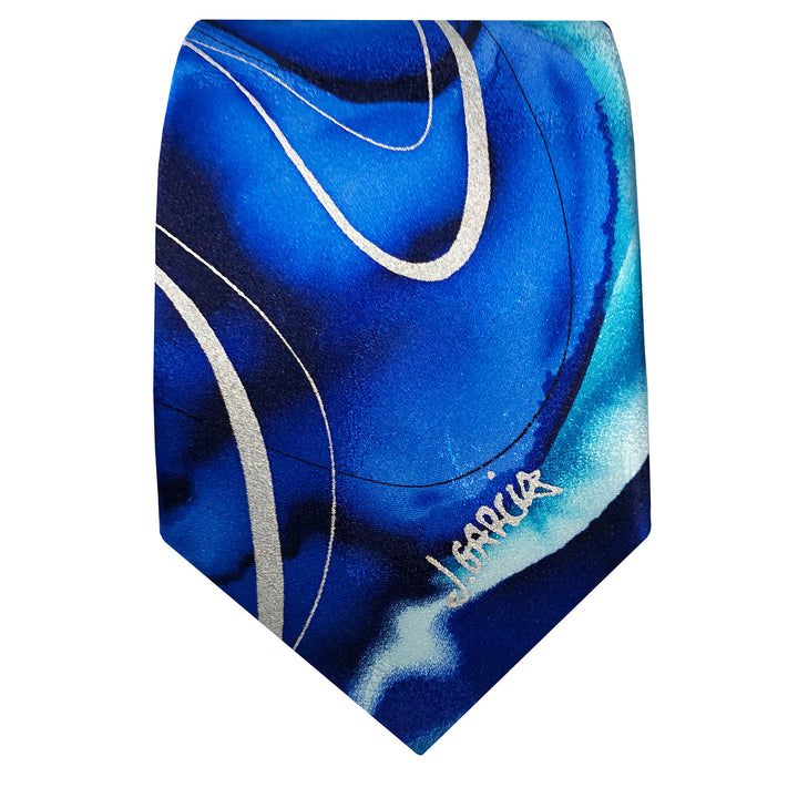 Jerry Garcia Rhino and Puppy Extra Long Tie - Aqua
