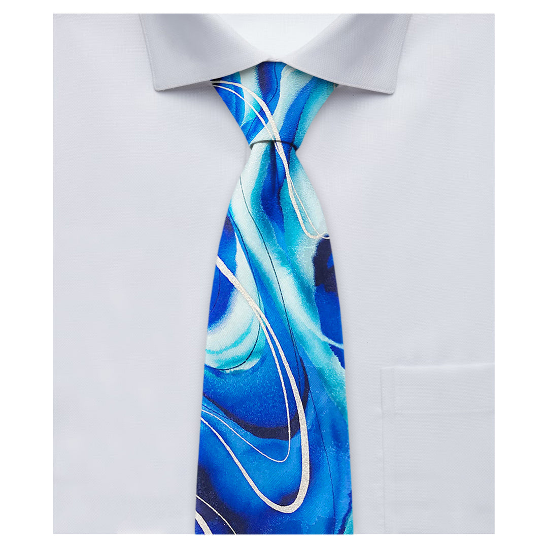 Jerry Garcia Rhino and Puppy Tie - Aqua