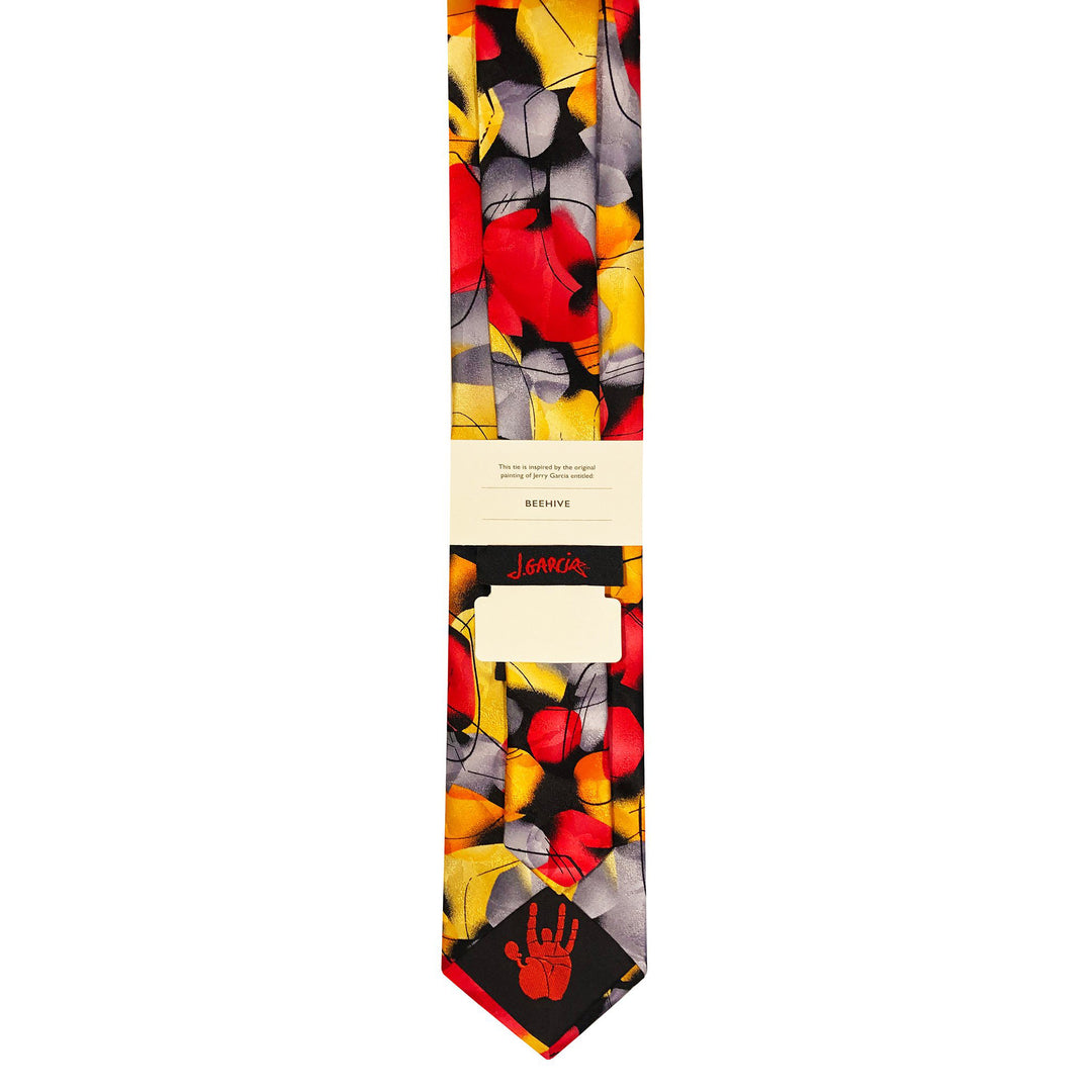 Jerry Garcia Silk Beehive Extra Long Tie - Red