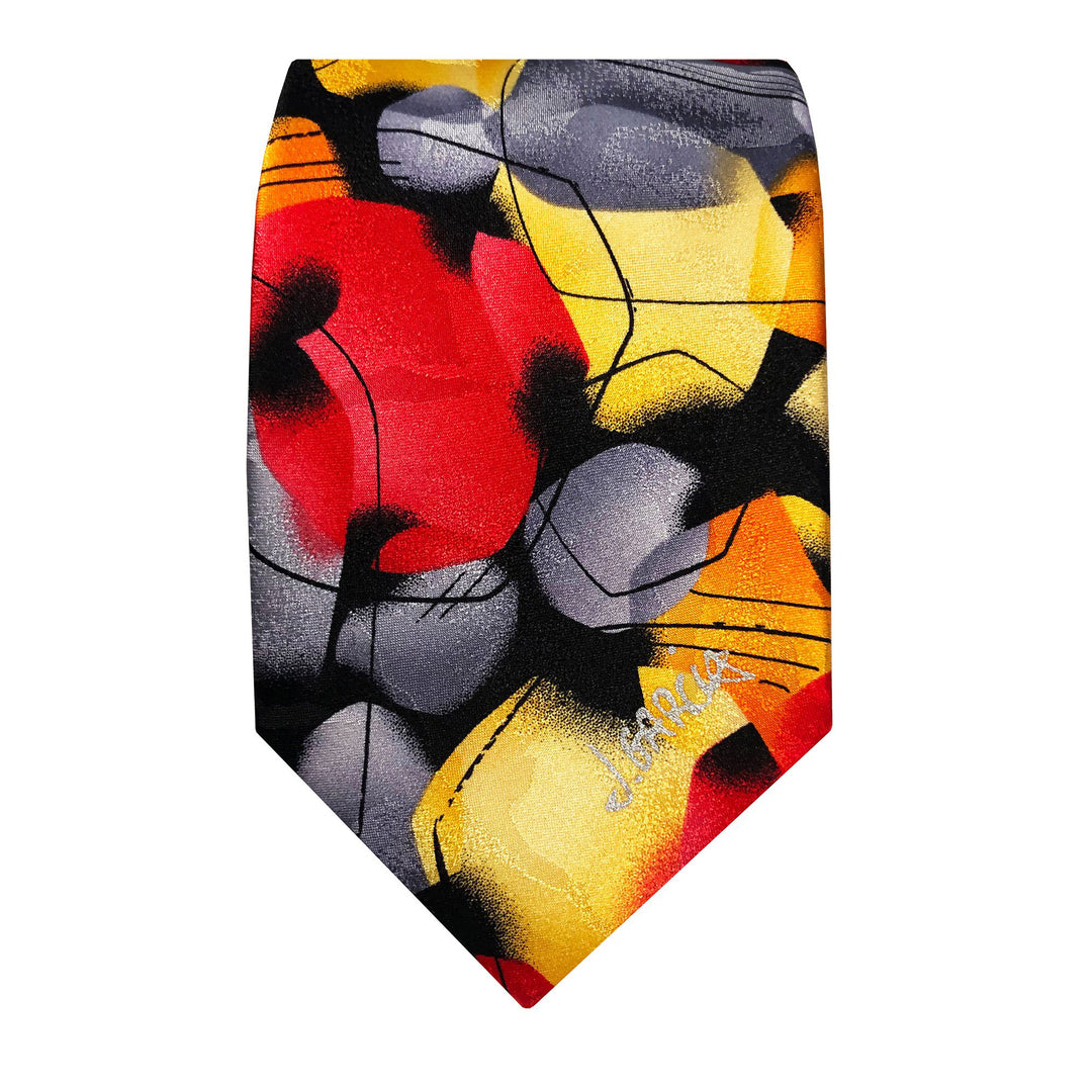 Jerry Garcia Silk Beehive Extra Long Tie - Red