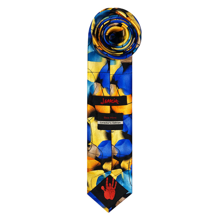 Jerry Garcia Silk Beehive Extra Long Tie - Blue