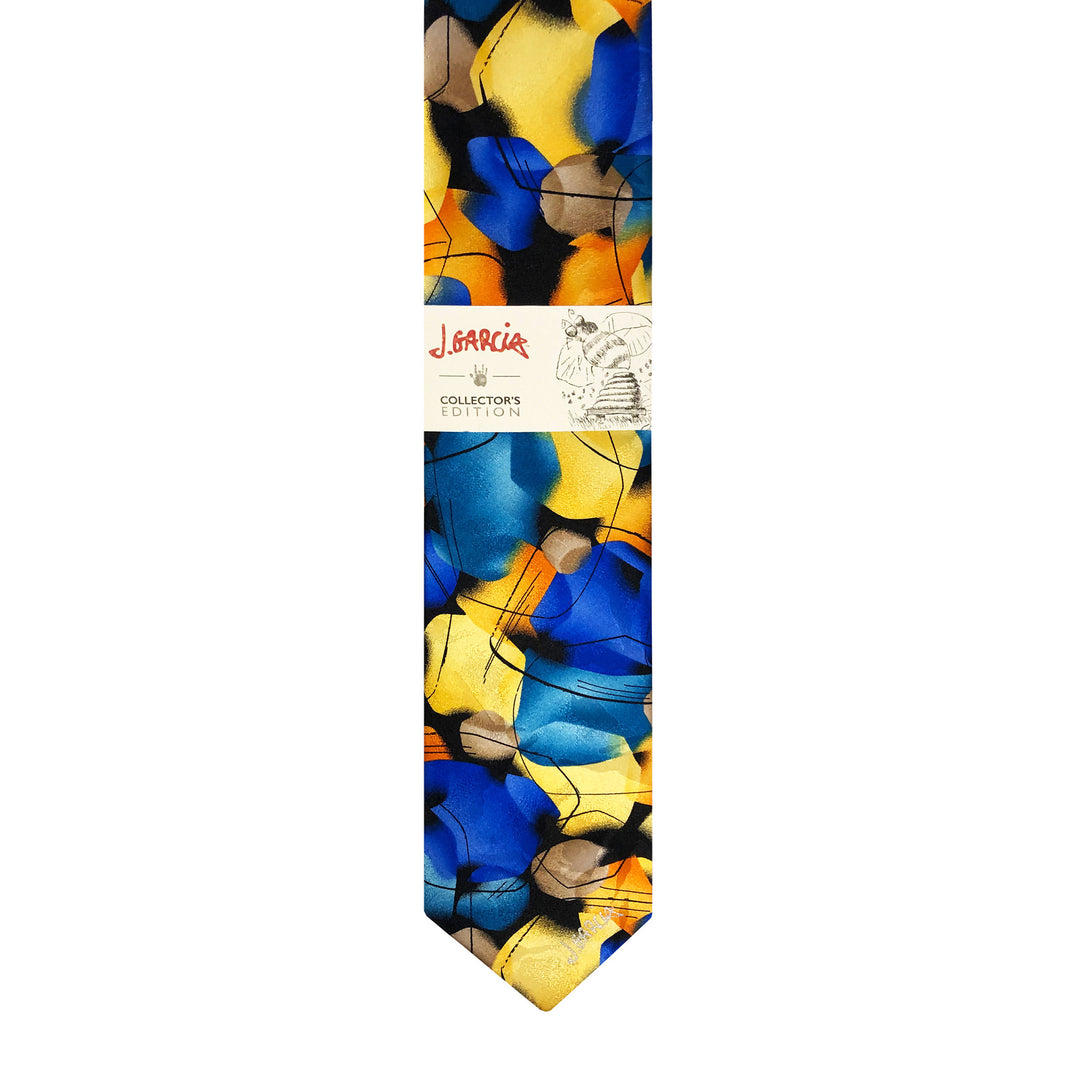 Jerry Garcia Silk Beehive Extra Long Tie - Blue